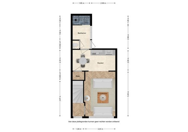 Floorplan - Landstraat 44, 4527 CX Aardenburg